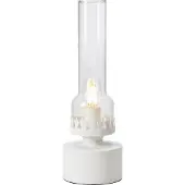 Markslöjd Kandella 1 Tischleuchte Sandy White/Clear - , Weiß, für Wohnzimmer, Glas