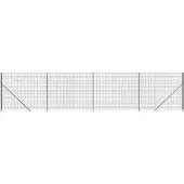 vidaXL Maschendrahtzaun mit Bodenflansch Anthrazit 2x10 m