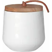 Räder - ZUHAUSE - Dose - Porzellan/Holz/Ledergriff - Ø 12,5 - Höhe: 12,5 cm