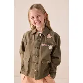 Sissy-Boy Oversize-Jacke Mit Stickerei - Dunkelgrün | Größe: 98-104