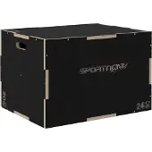 SPORTNOW Sprungbox Buchenholz Schwarz 76L x 61B x 51H cm