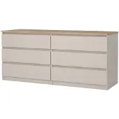 Ebuy24 Naia Kommode 6 Schubladen Eiche Nachbildung.