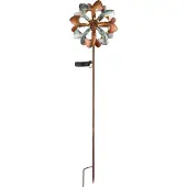 Globo 36574 Solarleuchte Metall goldfarben antik, LED