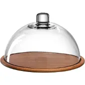 Leonardo GK/Holzkäseplatte m.Glasglocke
