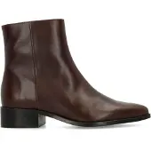Manfield Dunkelbraune Lederstiefeletten | Größe 38