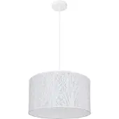 Globo Lighting Hängeleuchte Metall weiß, Kunststoff weiß, Höhe kürzbar, Schirm mit Baum-Nachbildung, ø: 380mm, H: 1200mm, exkl. 1x E27 40W 230V