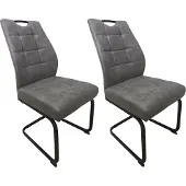 HTI Modernes 2er Set Schwingstühle Hellbraun mit elegantem Design