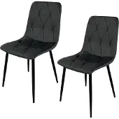 HTI Stuhl Mesa Eco 2er-Set Velvet Grau