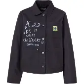 Scotch & Soda Washed Workwear Jacket Charcoal Art Größe: XS | Overshirts Outlet | Damen | Schwarz