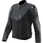 Dainese Iperattiva Damen Schwarz Leder-/Textil Motorradjacke Größe 48