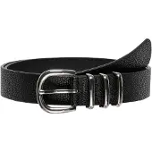 ONLY Synthetikgürtel "ONLVIOLA PU JEANS BELT ACC", Damen, Gr. 85, silber (schwarz detail:silber metal), Lederimitat, unifarben, Gürtel Synthetikgürtel