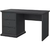 Ebuy24 Venedig Schreibtisch 3 Schubladen matt grau.