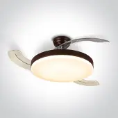 ONE Light LED-Deckenventilator Plafo mit transparente Ventilatorblätter - Weiß