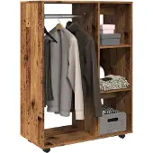 vidaXL Kleiderständer Altholz-Optik 80x40x110 cm Holzwerkstoff