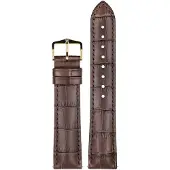Hirsch 01028110-1-20 Uhren-Armband Duke M 20 mm Leder Dunkelbraun