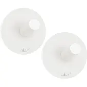 Zack Handtuchhaken Peco Rund Weiß 4,5 cm (2-teilig)