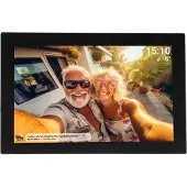 Denver Digitaler Fotorahmen - 10-Zoll-Glasdisplay - Frameo App - WiFi - IPS-Touchscreen - 16GB - Schwarz