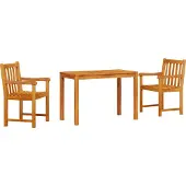 vidaXL Garten Essgruppe 3 stk. Braun Massivholz Akazie