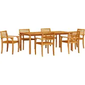 vidaXL Garten Essgruppe 9 Stk. Braun Massivholz Akazie