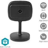 Nedis WIFICI07CBK, IP-Sicherheitskamera, Drinnen, Kabellos, 2417 - 2472 MHz, 3 dB, Tisch/Bank