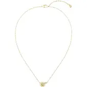 BOSS Kette mit Anhänger "LIVE PRECIOUS", gelbgoldfarben, kristallweiß, Halsketten, Edelstahl, L: 50,5 B: 1mm, Kette mit Anhänger, mit Preciosa Crystal, B:1mm