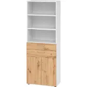 Hammerbacher Kombischrank 6 OH 968K2 Weiss/Asteiche