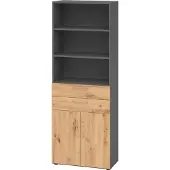 Hammerbacher Kombischrank 6 OH 968K2 Graphit/Asteiche