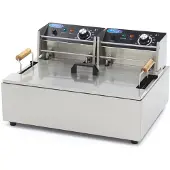 Maxima - Gastro Fritteuse - 15 l - 1 Korb - Bis zu 3 kg Pommes