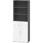 Hammerbacher Kombischrank 6 OH 968K2 Graphit/Weiss