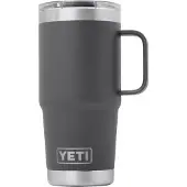 Yeti Rambler Travel Mug 20oz Stronghold Lid, Charcoal Grey, Thermo Reisebecher mit Deckel, 591 ml