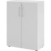 Hammerbacher Regal/Türen 3OH 938T3 Weiss/Grau