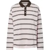 Pieces Langarm-Poloshirt in Pink-A-Boo | Gr.: M