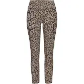 LASCANA Leggings Sweatleggings mit breitem Bündchen im Leo-Print, Loungewear