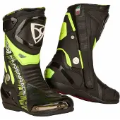 MUGENRACE Sphantom Plus Perforierte Schwarz Neon Gelbe Stiefel Größe 39