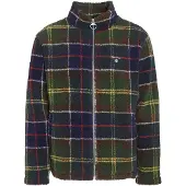 Barbour - Sherpa Fleece mit Schottenmuster - Tartan Fleece Zip Through Classic Tartan für Herren - Größe S - Navy blau