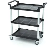 Maxima - Servierwagen - 3 Kunststoffregale - 86,5 x 42,5 cm