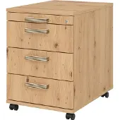 Hammerbacher Rollcontainer 58cm, 3Schübe,Schloss SG Asteich