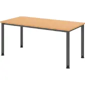 Hammerbacher Schreibtisch 4Fuss-rd.160x80cm Buche/Graphit