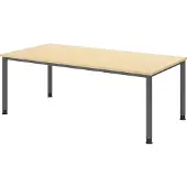 Hammerbacher Schreibtisch 4Fuss-rd.200x100cm Ahorn/Graphit