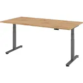 Hammerbacher Sitz-Steh-Schreibtisch el.200x100cm Asteiche