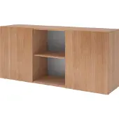 Hammerbacher Sideboard 2OH mit Schiebetüren Nussb./Nussbau