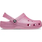 Crocs Classic Glitter Kids Mädchen Glitzer-Clogs Pink/Glanz (Pink Tweed Glitter), 206993-6XE