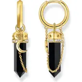 Thomas Sabo Creolen mit Onyx-Anhänger und Kette vergoldet