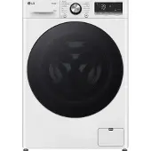 LG W4WR7096Y, Frontlader, Freistehend, Weiß, Links, Schwarz, Schwarz