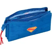 Safta Superman Triple Mäppchen Blau Mann Blau One Size