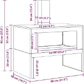 vidaXL Feuerstelle Schwarz 80 x 50 x 96 cm Kaltgewalzter Stahl