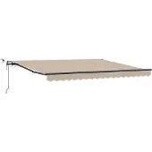 vidaXL Ausziehbare Markise Beige 400 x 350 cm Polyester