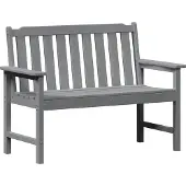 vidaXL Gartenbank Hellgrau 120 x 59 x 88 cm HDPE