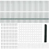 vidaXL Sechseckzaun mit Pfosten 100 x 1,2 m PVC-beschichteter Stahl
