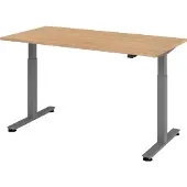 Hammerbacher Sitz-Steh-Schreibtisch el.160x80cm Eiche
